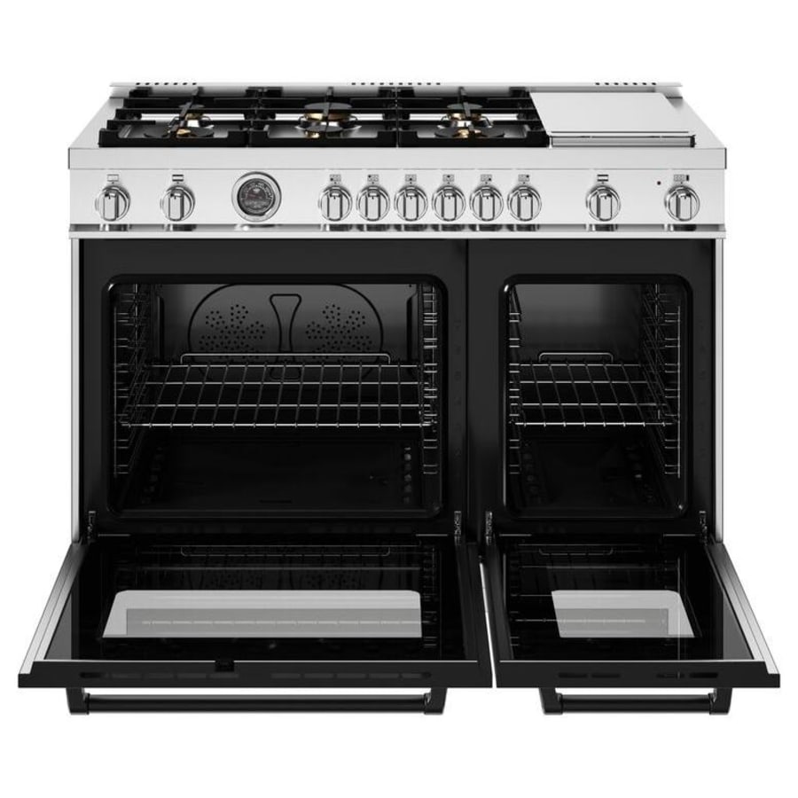 Bertazzoni Master 48 Inch Wide 7.1 Cu. Ft. Free Standing Gas Range Stainless Steel Alternate Image Alternate Image Bertazzoni Master 48 Inch Wide 7.1 Cu. Ft. Free Standing Gas Range - Cookingdom