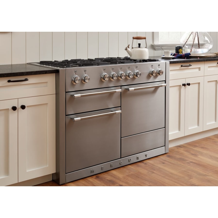 AGA Mercury Series 48 Inch Wide 6 Cu. Ft. Slide In Dual Fuel Range with Glide Out Broiler System™ - Cookingdom