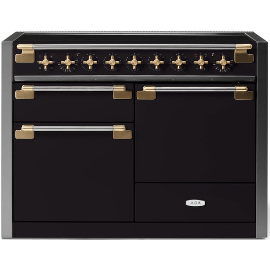 AGA Elise Series 48 Inch Wide 6 Cu. Ft. Free Standing Induction Range with Brass Accents Model: AEL481INABMBL | Item: bci4589664 - Cookingdom