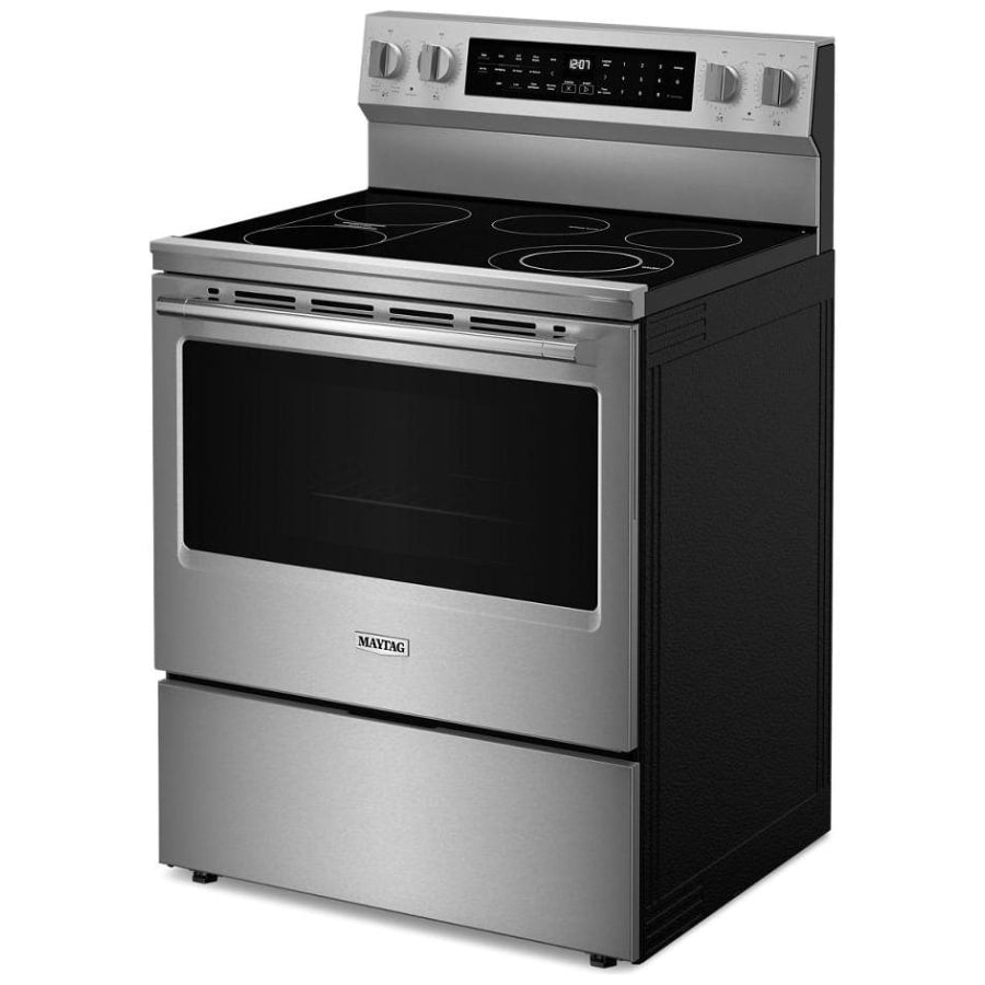 Maytag 30 Inch Wide 5.3 Cu. Ft. Free Standing Fingerprint Resistant Electric Range with Grill Mode - Cookingdom