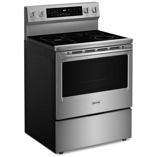Maytag 30 Inch Wide 5.3 Cu. Ft. Free Standing Fingerprint Resistant Electric Range with Grill Mode - Cookingdom