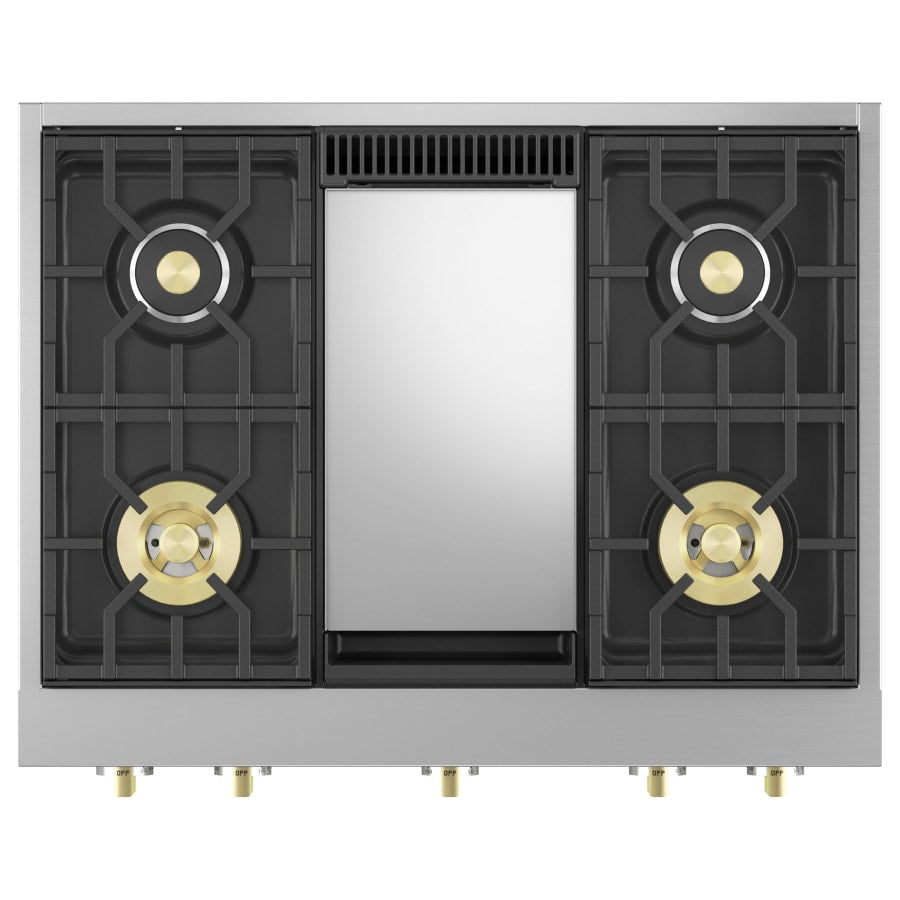 Dacor Transitional 36 Inch Wide 5.9 Cu. Ft. Slide In Gas Range with Three-Part Convection - Cookingdom