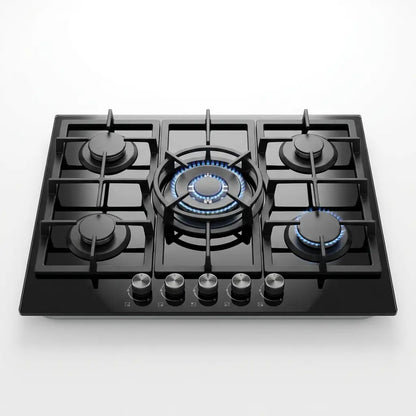 Premium 5-Burner Gas on Glass Hob - Cookingdom